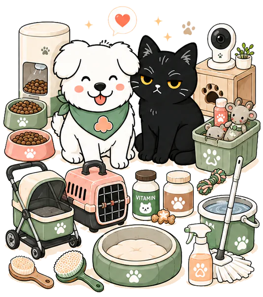 น้องหมาและน้องแมวกับของใช้ร่วมกัน