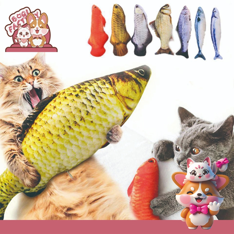 รูปสินค้า Boqi Factory ตุ๊กตาแคทนิปสำหรับแมว รูปปลา รุ่น YZKL 20 ซม.
