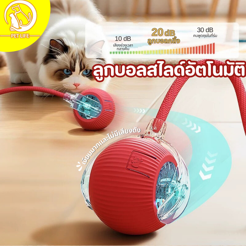 รูปสินค้า Pet Record เพ็ท เลคคอร์ด ลูกบอลแมว บอลแมวอัตโนมัติ ชาร์ตแบตได้ ของเล่นแมว สมาร์ทไฟฟ้า