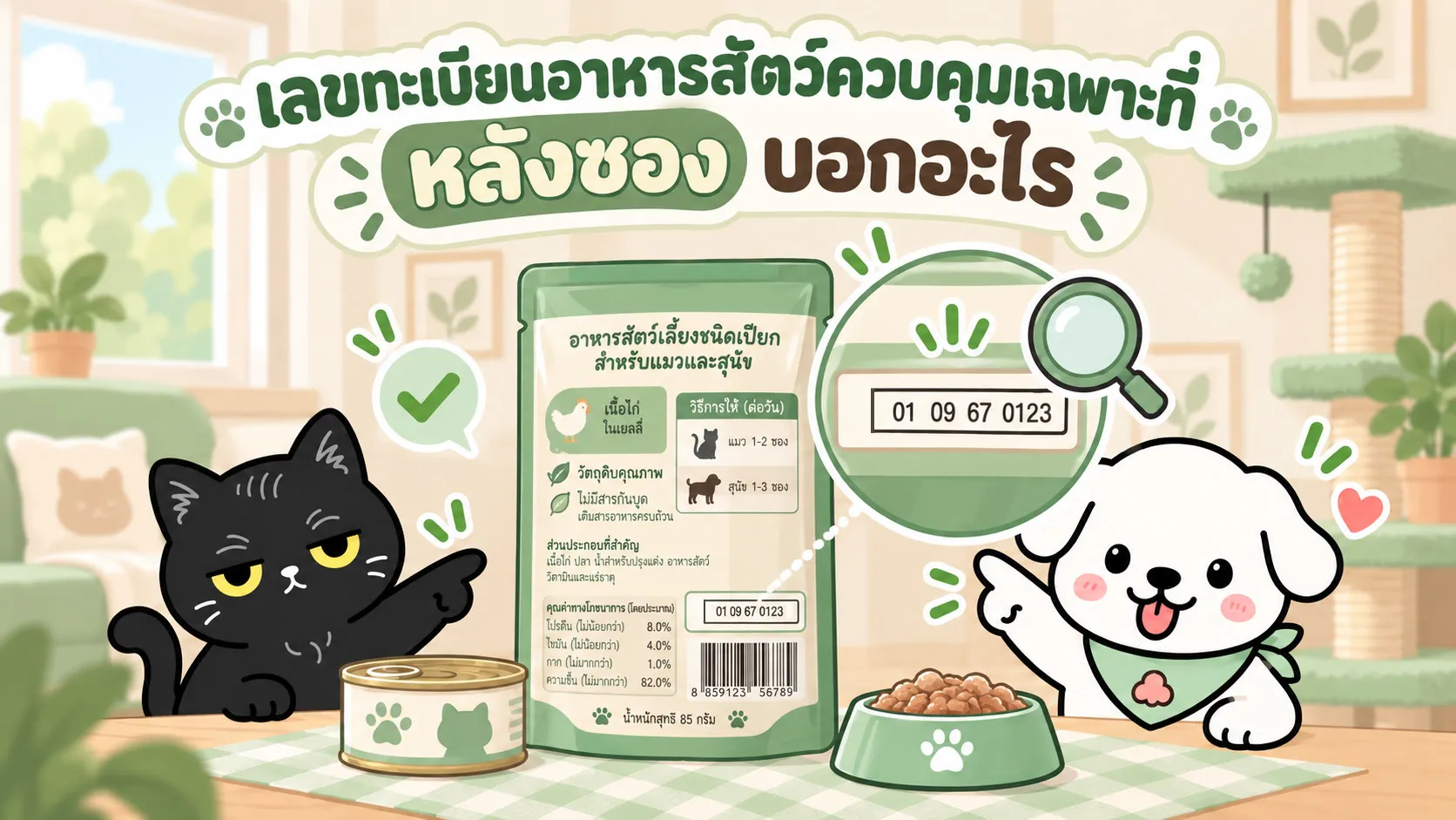 ภาพประกอบบทความ เลขทะเบียนอาหารสัตว์ควบคุมเฉพาะคืออะไร? แต่ละส่วนบอกอะไร