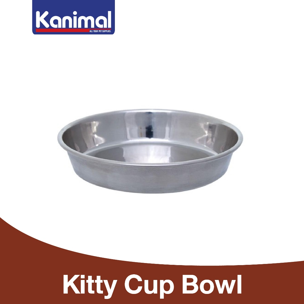 รูปสินค้า Kanimal Kitty Cup Bowl ชามอาหาร ชามน้ำ ชามสแตนเลส Size S / M