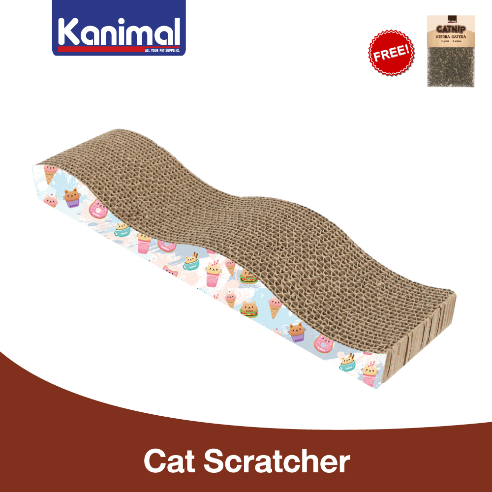 รูปสินค้า CS-1024 Kanimal Cat Toy ของเล่นแมว ที่ลับเล็บแมว รุ่นกระดานเล็ก ขนาด 45.5x12x5 ซม. ฟรี