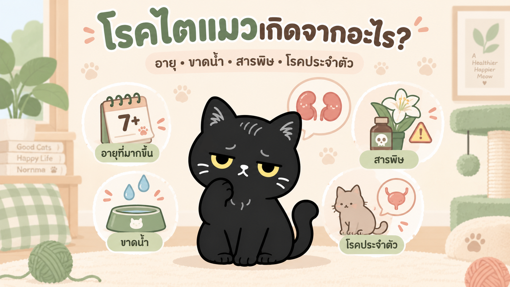 ภาพประกอบบทความ สาเหตุที่แมวเป็นโรคไต จริง ๆ แล้วเกิดจากอะไร?