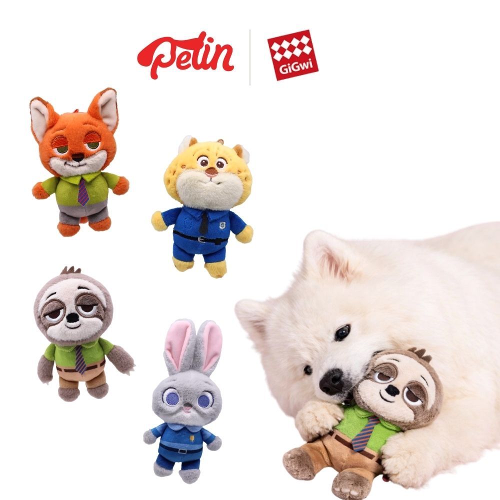 รูปสินค้า GiGwi Zootopia ของเล่นสุนัข ลิขสิทธิ์Disney มีเสียงกรอบแกรบ ช่วยคลายเหงาและขัดฟัน แก้เหงา ของเล่นหมา