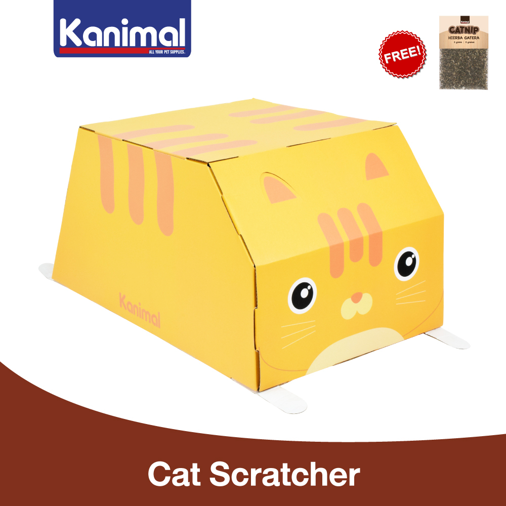 รูปสินค้า Kanimal 32200 Cat Toy ของเล่นแมว ที่ลับเล็บแมว รุ่นแมวส้ม ประกอบง่าย ขนาด 56x30x25 ซม. Catnip