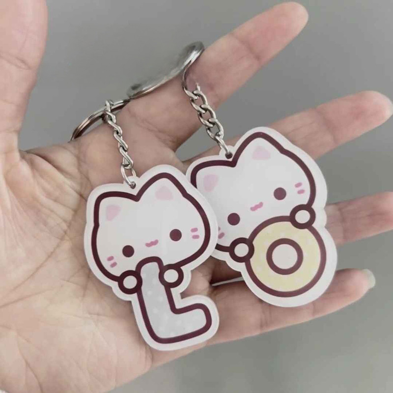 รูปสินค้า Little Cat ตัวอักษรพวงกุญแจ Words Keyrings กระเป๋าเป้สะพายหลัง Acccessory