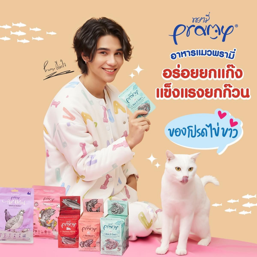รูปสินค้า Pramy อาหารเปียกแมว สูตร Functional ในเจลลี่ สำหรับแมวโต1ปี+ ขนาด 70 กรัม จำนวน 48 ซอง