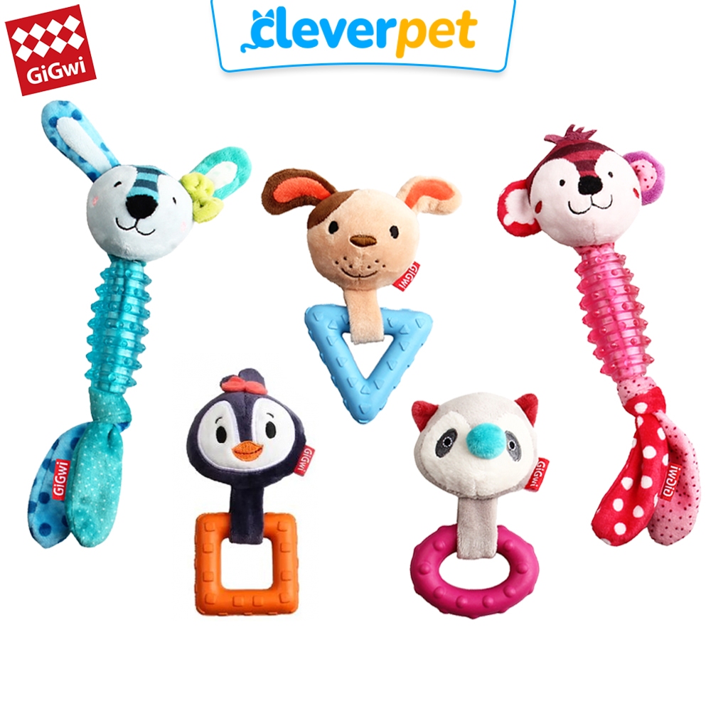 รูปสินค้า GiGwi ของเล่นสุนัข บีบมีเสียง ตุ๊กตาสุนัข Suppa Puppa Dog Toy CleverPet
