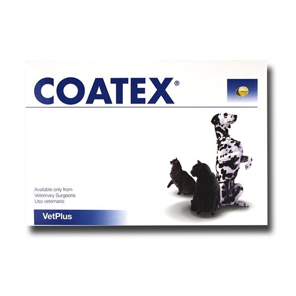รูปสินค้า Coatex โค้ทเท็คซ์ อาหารเสริม สูตรดูแลผิวและขน ผิวหนัง สุนัขและแมว 60 เม็ด