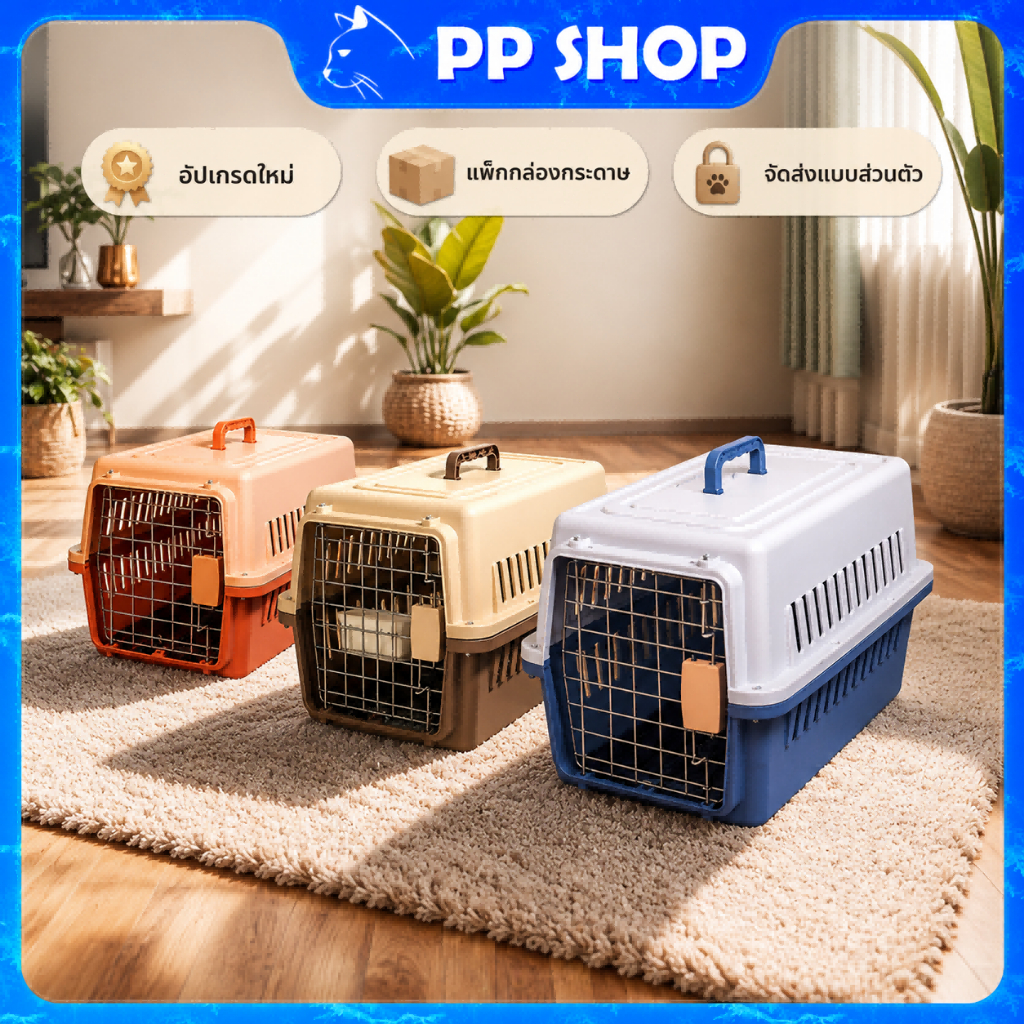 รูปสินค้า Greenpets กรีนเพ็ทส์ กรงหิ้วแมว กรงเดินทางสัตว์เลี้ยง กรงสัตว์เลี้ยงพกพา