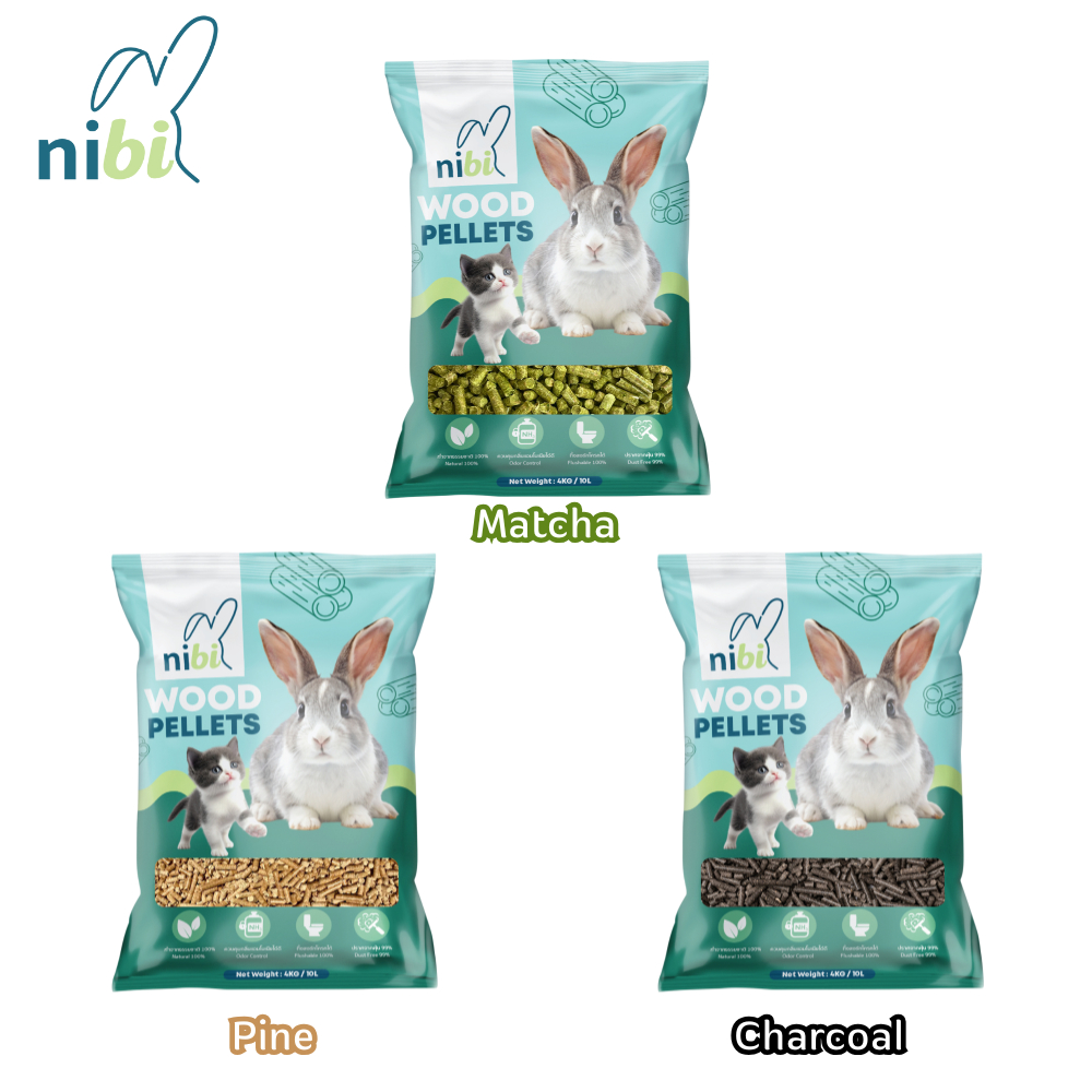 รูปสินค้า ขี้เลื่อยไม้สน ขี้เลื่อยไม้สนชาโคล นิบิ NIBI Wood Pellet 10 ลิตร