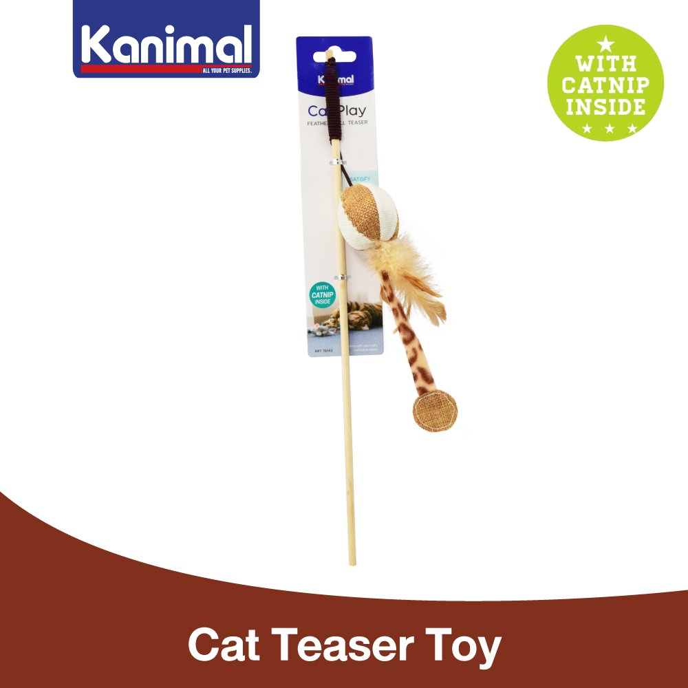 รูปสินค้า Kanimal ไม้ล่อแมว รุ่นลูกบอลขน 40x5 ซม.