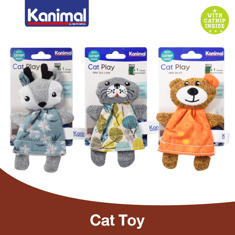 รูปสินค้า Kanimal Cat Toy ของเล่นแมว ของเล่นตุ๊กตา ยัดไส้ Catnip กัญชาแมว สำหรับแมวทุกสายพันธุ์ ขนาด 7.5x13.5 ซม.