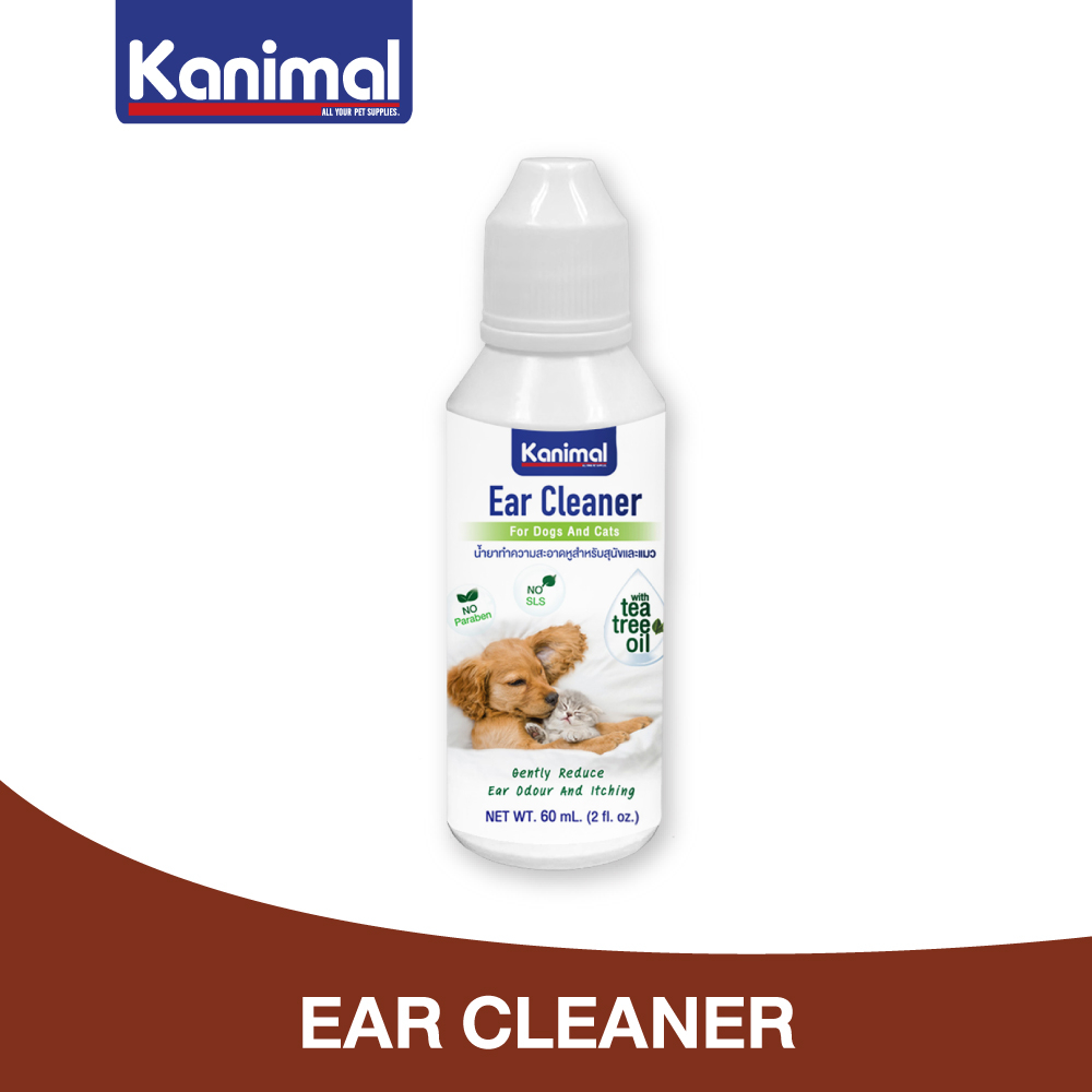 รูปสินค้า Kanimal Ear Cleaner น้ำยาเช็ดหู สูตร Tea Tree Oil สำหรับสุนัขและแมว 60 มล.