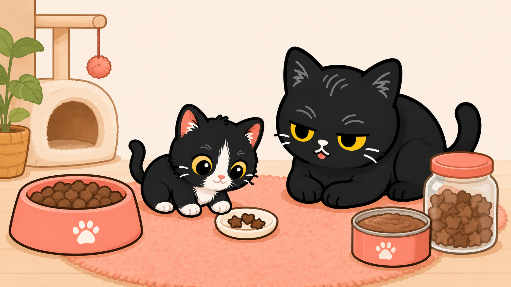 ภาพประกอบบทความ ลูกแมวกินขนมได้ตอนกี่เดือน? ให้แบบไหนดี