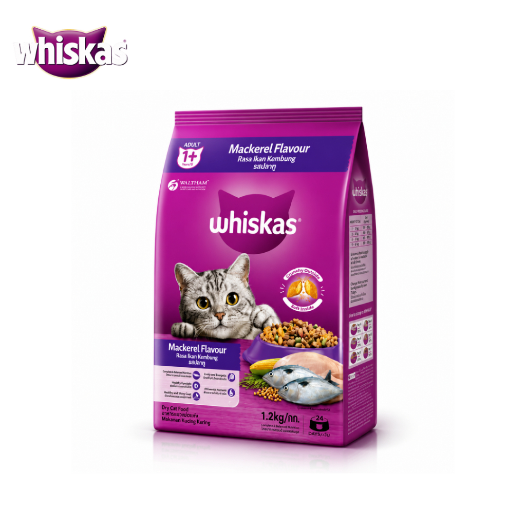 รูปสินค้า Whiskas อาหารเม็ดแมวโต อาหารแมว แมวกินง่าย Petus Kingkaew 3 กก.