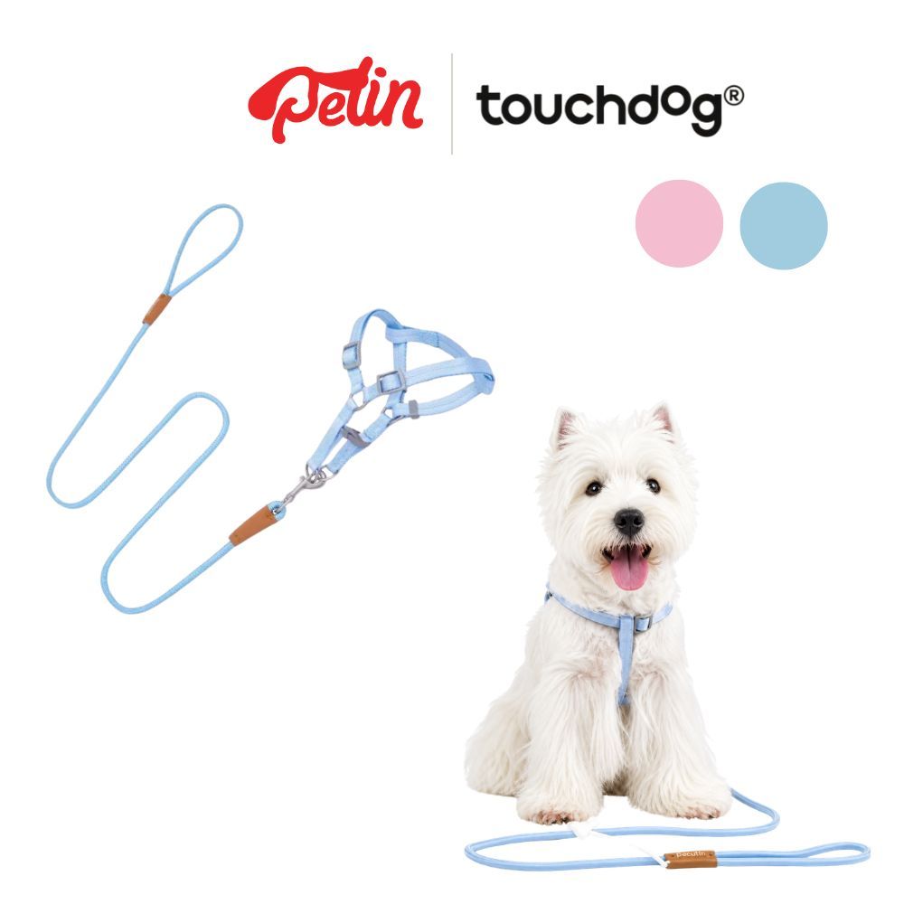 รูปสินค้า Touchdog สายจูงสุนัข แมว พร้อมสายรัดอก ปรับได้ ชุดจูงสุนัข