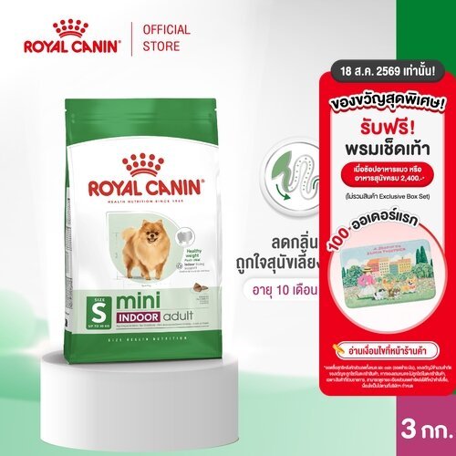 รูปสินค้า Royal Canin Mini Indoor Adult อาหารเม็ดสุนัขโตพันธุ์เล็ก 3 กก.