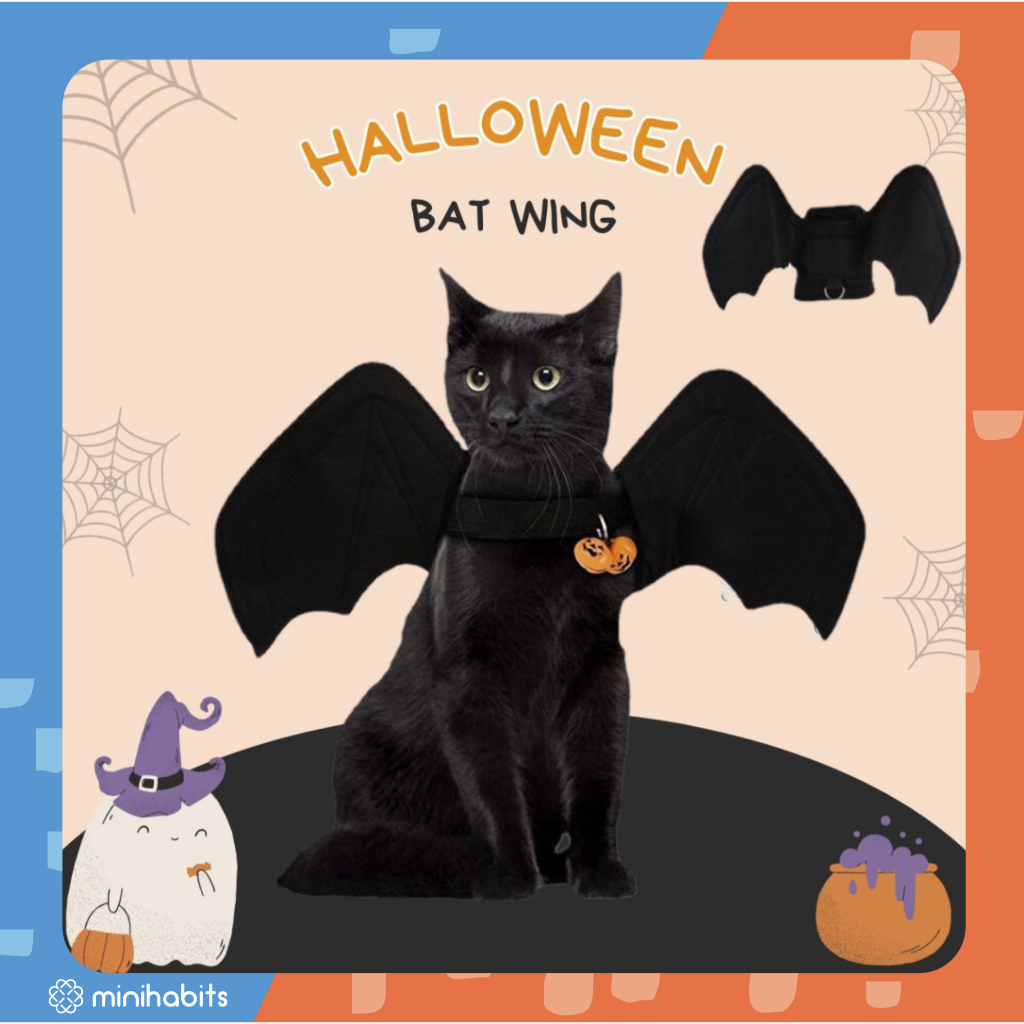 รูปสินค้า Halloween Bat Wing ชุดแมว หมา ฮาโลวีน ชุดแฟนซีแมว