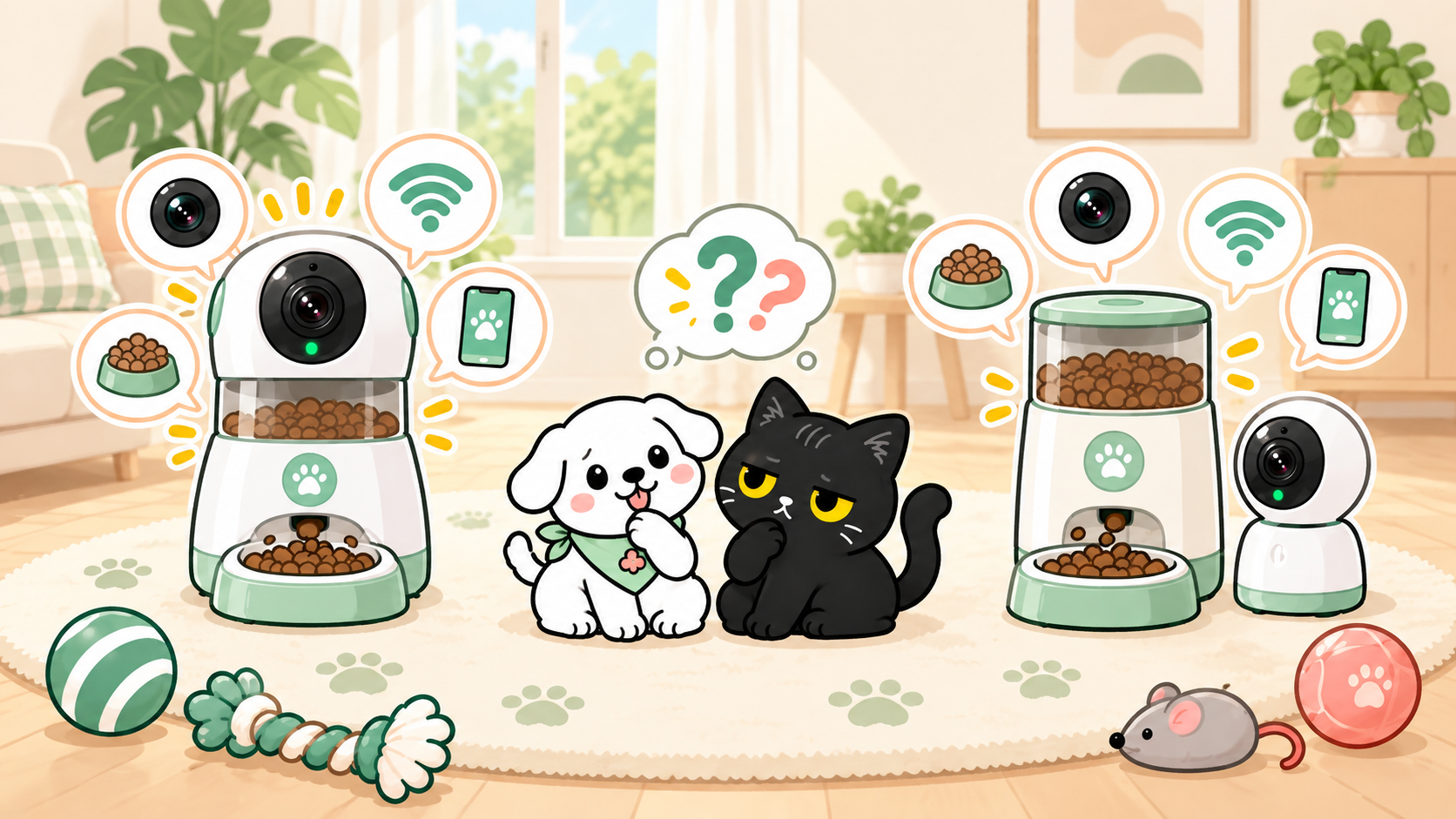 ภาพประกอบบทความ เครื่องให้อาหารมีกล้อง vs Xiaomi Smart Pet Food Feeder 2 + กล้องแยก แบบไหนคุ้มกว่า?