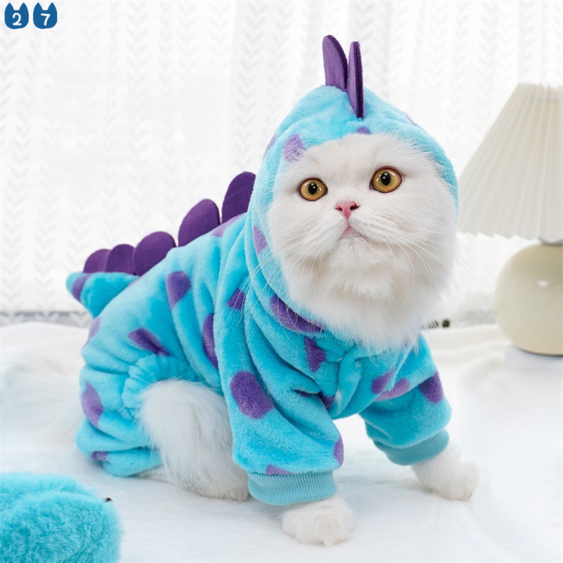 รูปสินค้า 27PetsPet เสื้อผ้าสุนัขคอสเพลย์ Cat Warm ไดโนเสาร์เสื้อผ้า Puppy Coat สุนัข Hoodie