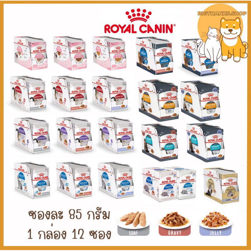 รูปสินค้า Royal Canin pouch อาหารเปียกแมวโต 85 กรัม จำนวน 12 ซอง แบบกล่อง