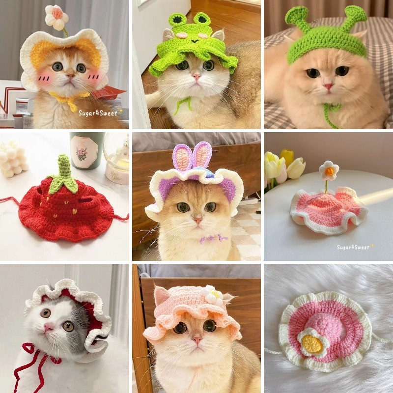 รูปสินค้า หมวกแมวน่ารักสัตว์เลี้ยงตลกปาร์ตี้คอสเพลย์ Headwear ที่ละเอียดอ่อน Hemming